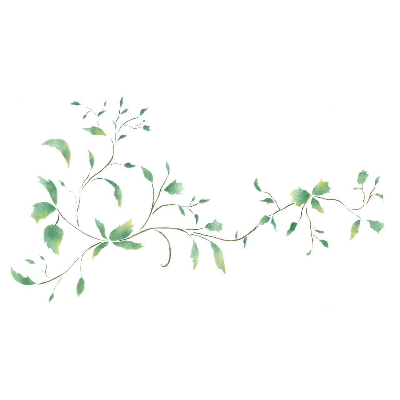 Ivy Leaf Wall Stencil | 3343 by Designer Stencils | Floral Stencils | Reusable Art Craft Stencils for Painting on Walls, Canvas, Wood | Reusable Plastic Paint Stencil for Home Makeover | Easy to Use & Clean Art Stencil